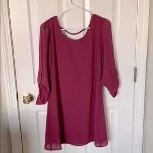 Burgundy midi dress